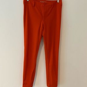 Issey Miyake orange skinny pants